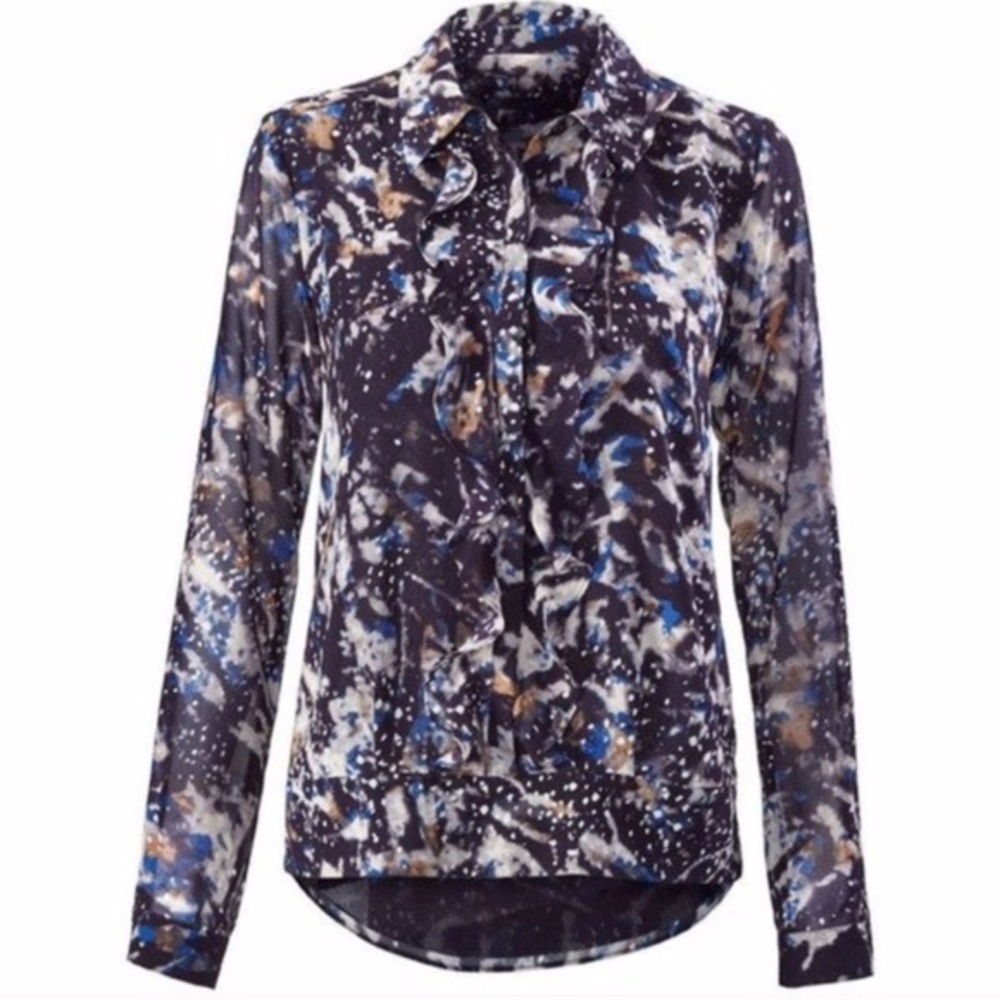 Cabi 3066 Starry Night Blouse Ruffle Chiffon